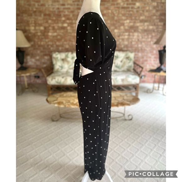 Amuse Society On The Bright Side Black Polka Dot Jumpsuit NWT S - Picture 14 of 17